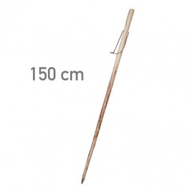Natural wooden cane with spike 150 cm