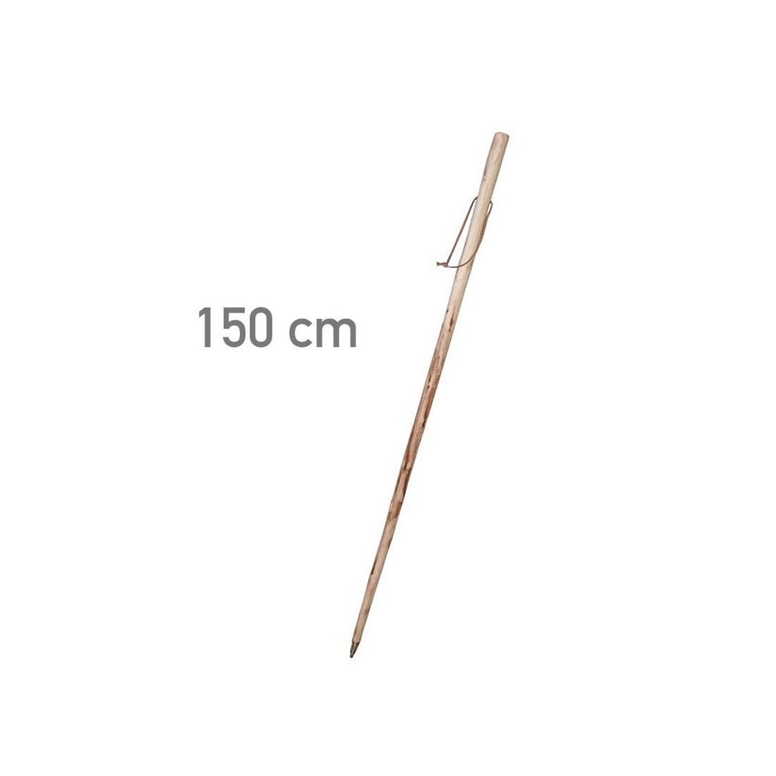 Bastón de madera natural con pincho 150 cm Bastón de madera natural con pincho 150 cm