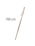 Bastón de madera natural con pincho 150 cm