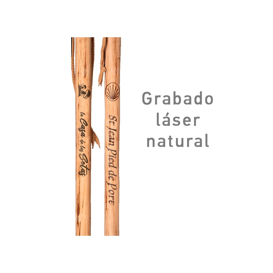 Bâton de marche bois naturel pour enfant