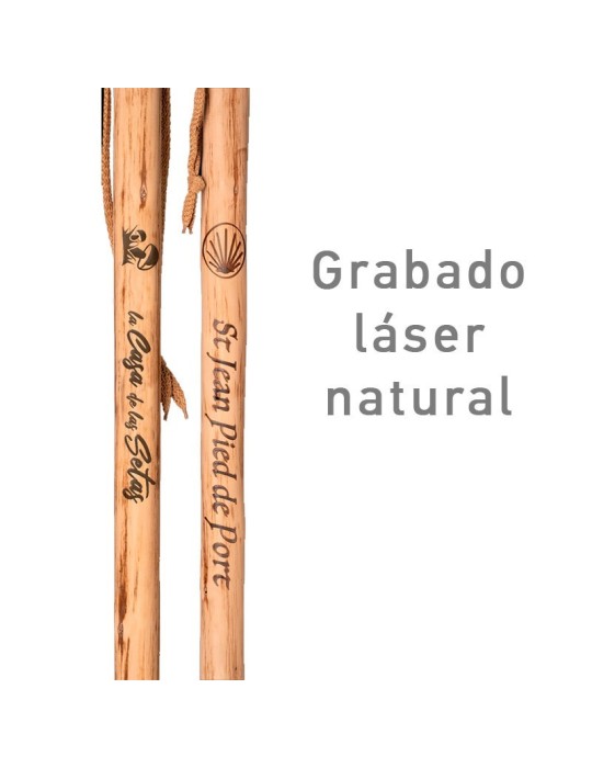 Bâton de marche bois naturel pour enfant