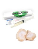 10ml Lion's Mane (Hericium erinaceus) mycelium syringe with sterile needle for mushroom cultivation.