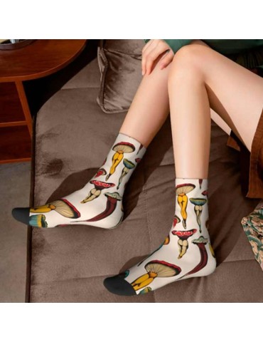 Chaussettes Imprimées Champignons 06 - Design Original... 2
