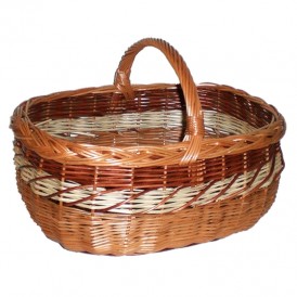 FUNGHI decorated wicker basket