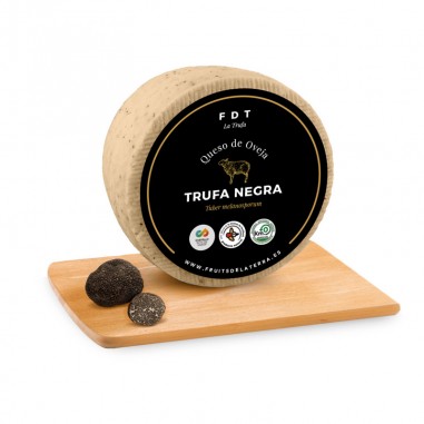 Artisan sheeps cheese with black...
