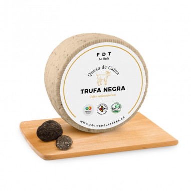 Artisan goat cheese with black truffle