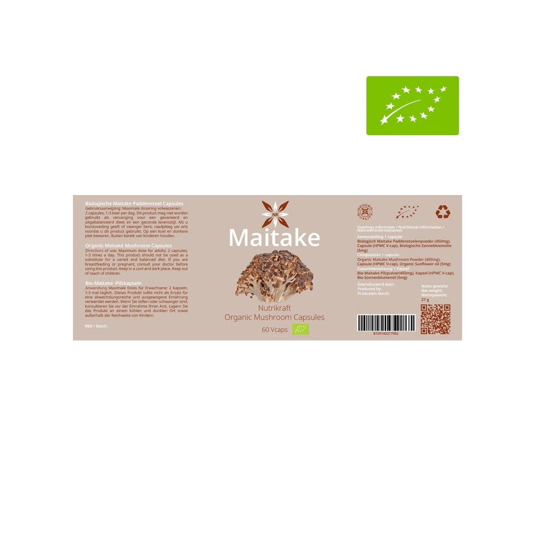 Maitake 60 Capsule Bio 450 mg - Potenza Naturale