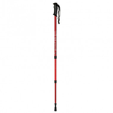 Baston trekking ALUMINIO plegable rojo