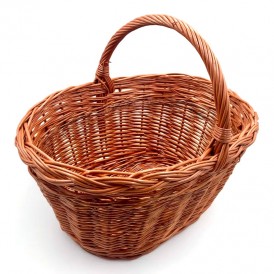 Large braided wicker basket