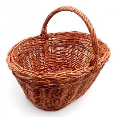 Large braided wicker basket