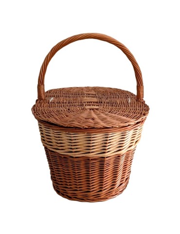Cesta Mimbre Tapa Ovalada | Recolección Setas Resistente 2