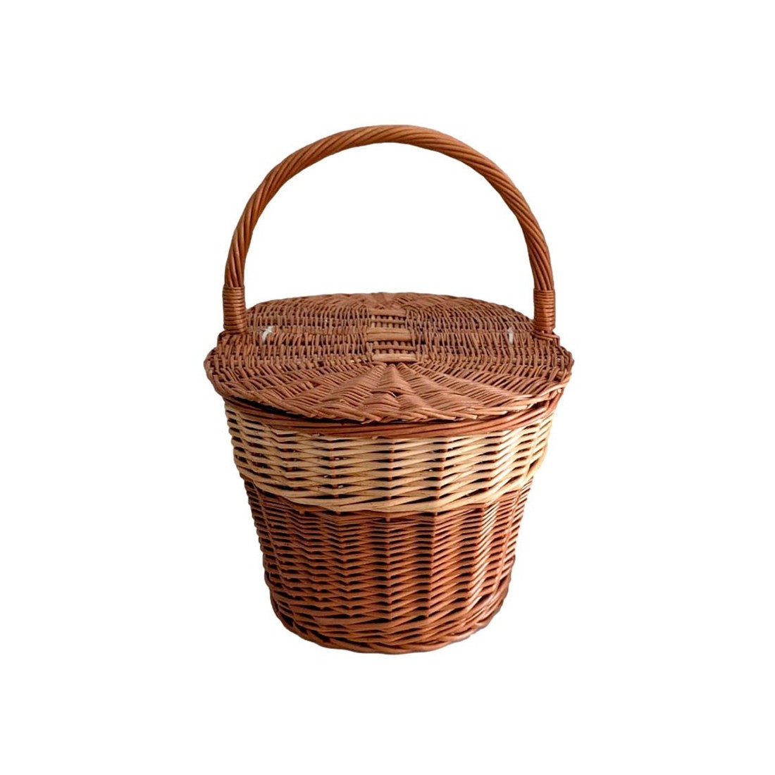 Cesta Mimbre Tapa Ovalada | Recolección Setas Resistente