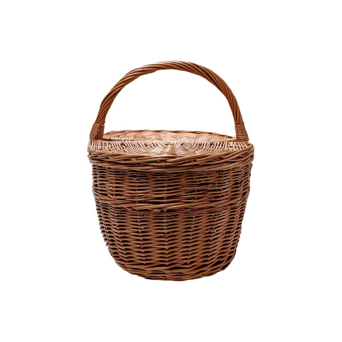 Wicker Basket with Lid 06 | Elegant Mushroom Gathering &...
