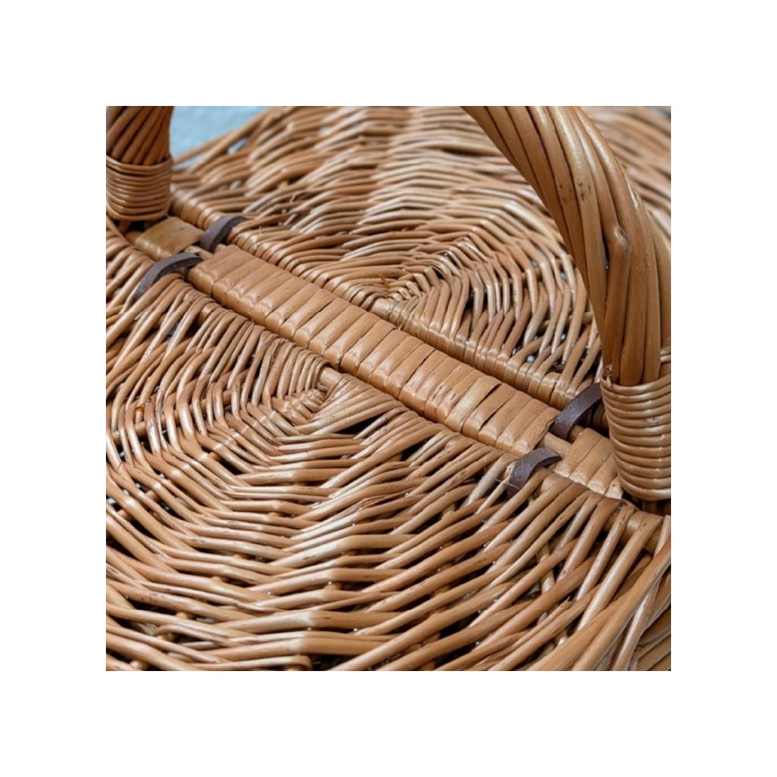 Wicker Basket with Lid 06 | Elegant Mushroom Gathering &...