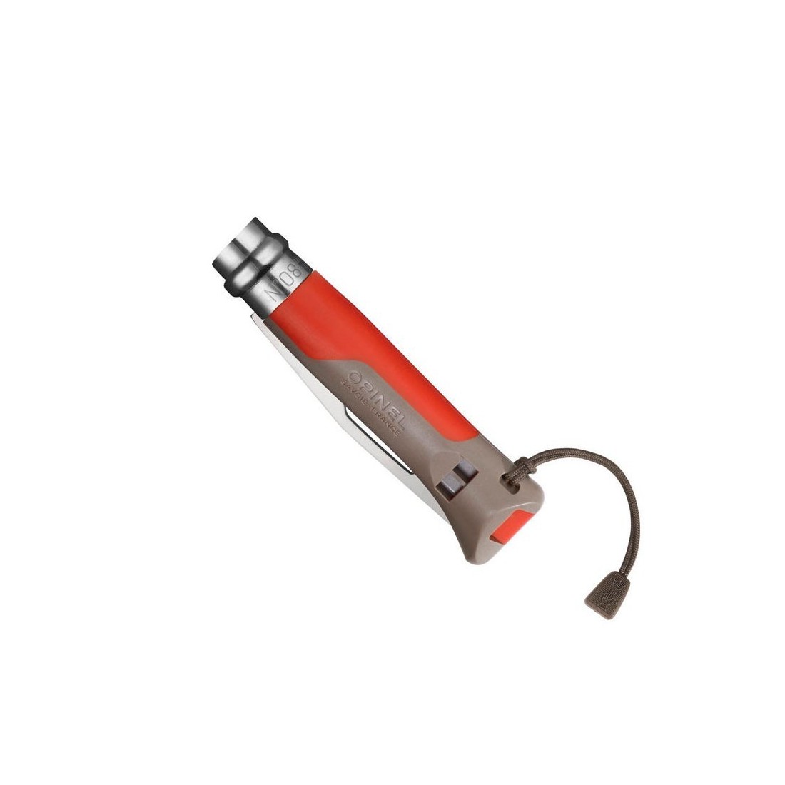 OPINEL Navaja Outdoor Rojo Tierra Serrada Silbato