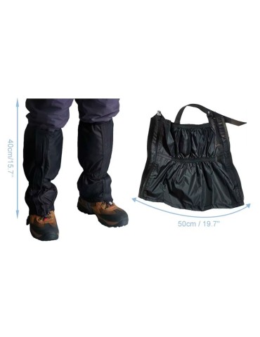 Guêtres en Nylon Noir TRIXES - Protection & Style 2