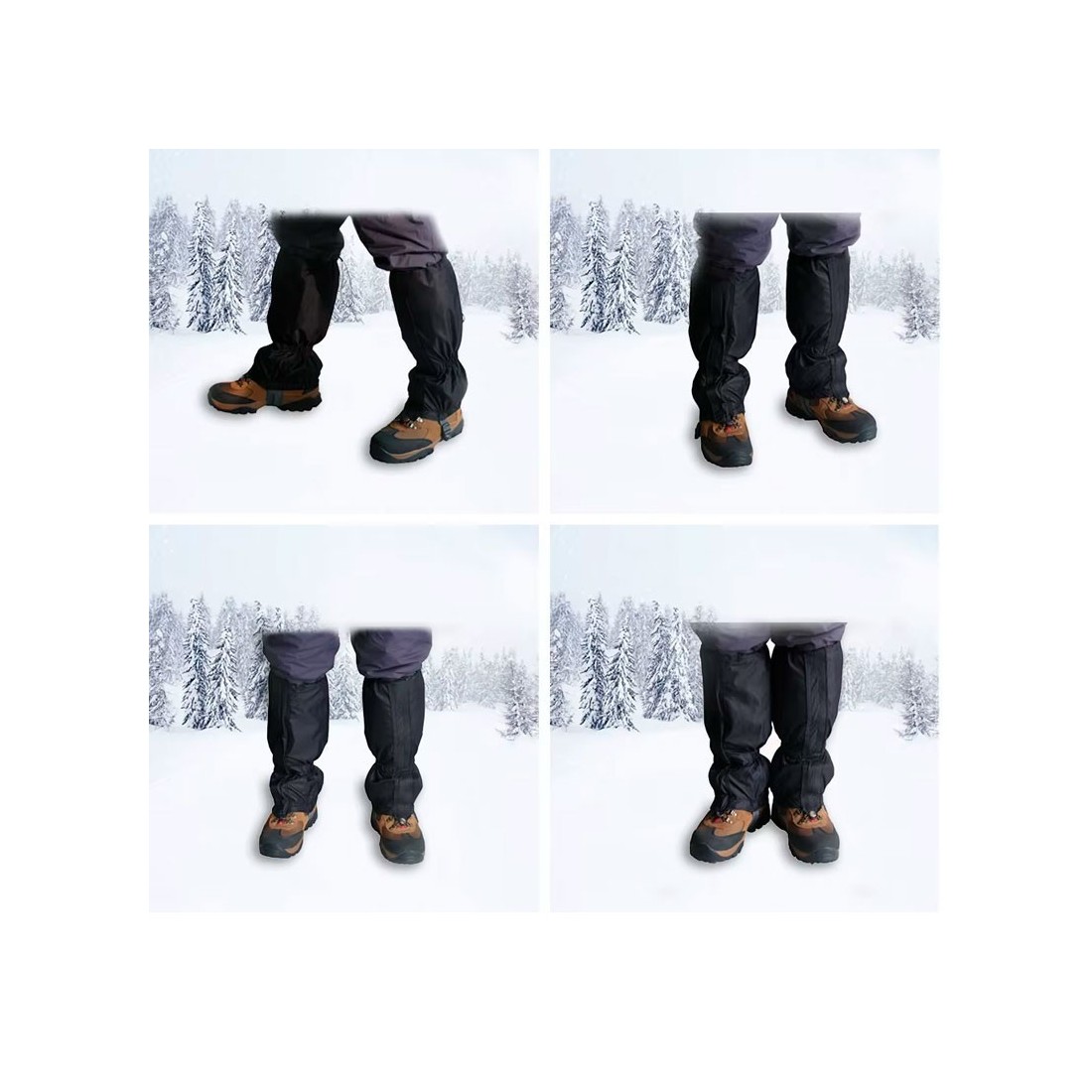 Guêtres en Nylon Noir TRIXES - Protection & Style