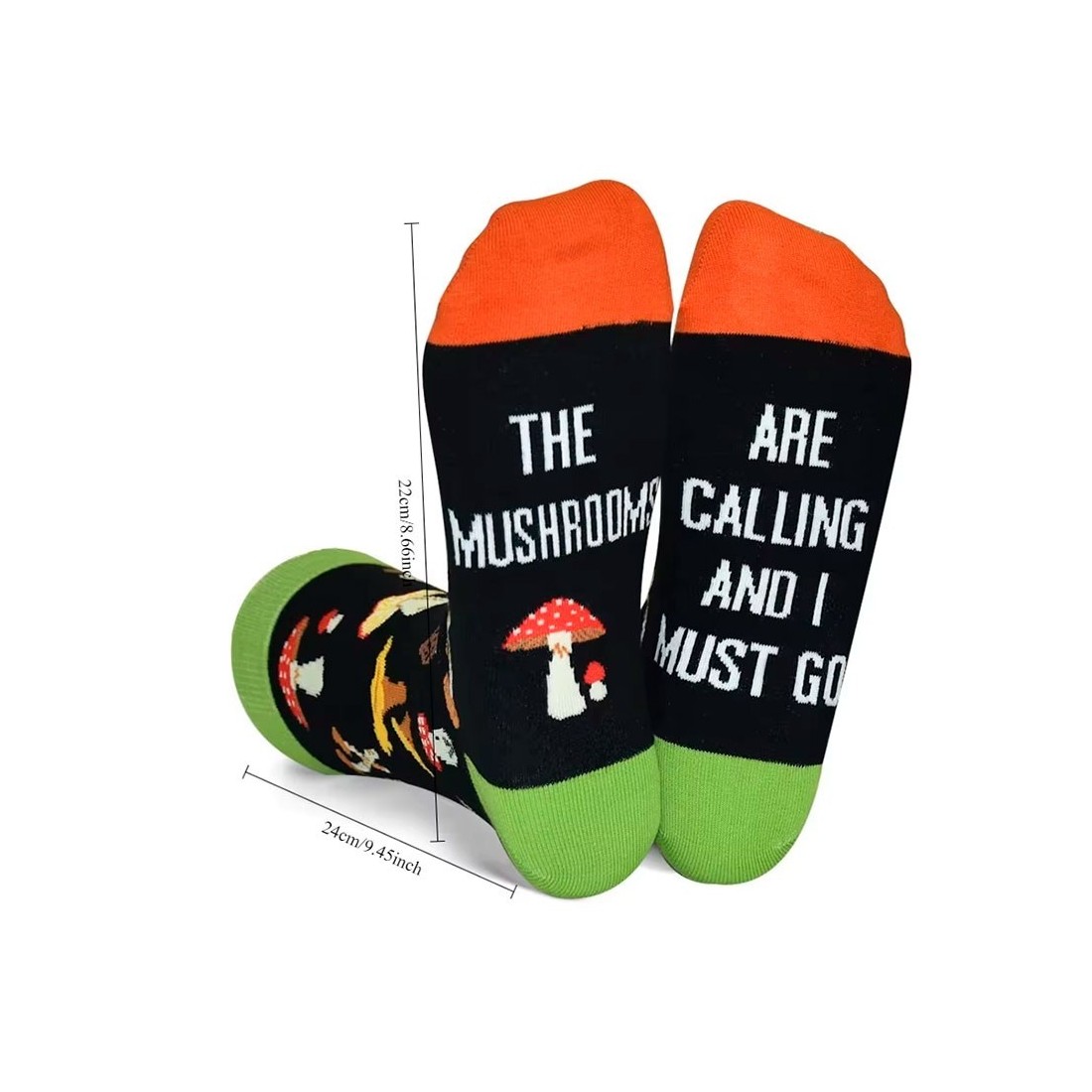 Fungi-print Socks 08 | Unique Mushroom Design | Fun &...