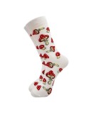 Mushroom pattern socks with colorful design soft material one size