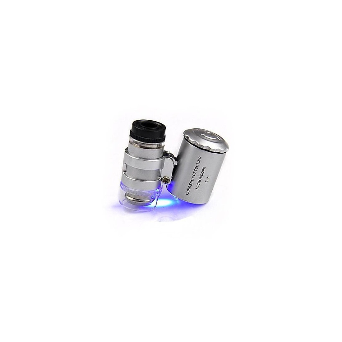 mini microscopio de 60x con iluminación de 2 LED