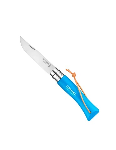 Navaja OPINEL nº07 Aventurero Cian - Versátil y Segura