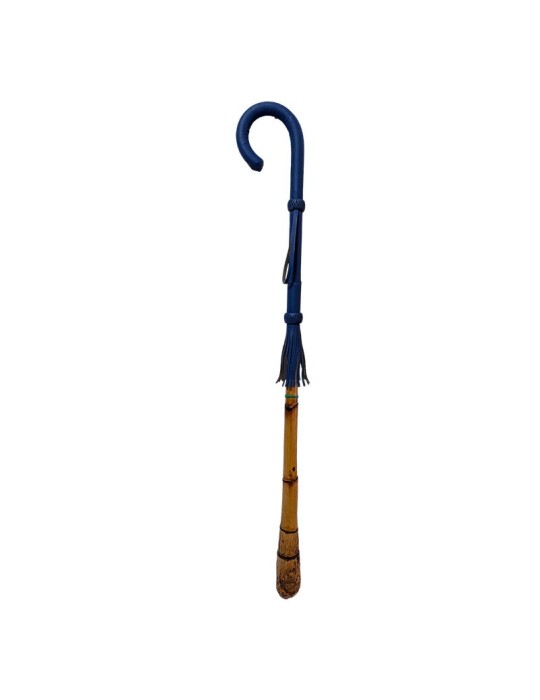 Rohrstock mit Ledergriff Blau - Eleganz und Funktionalität Rohrstock mit Ledergriff Blau - Eleganz und Funktionalität