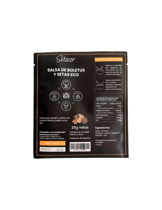 Salsa de Boletus y Setas ECO | Sabor Natural y Saludable