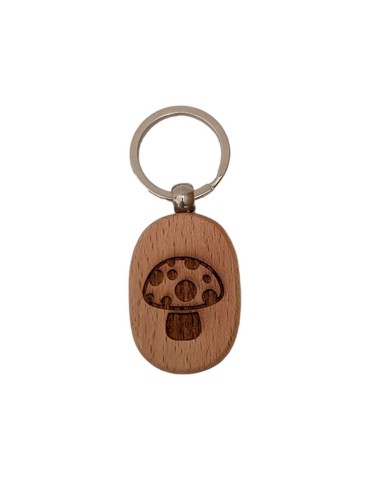 Portachiavi in legno ovale personalizzabile - Regalo unico