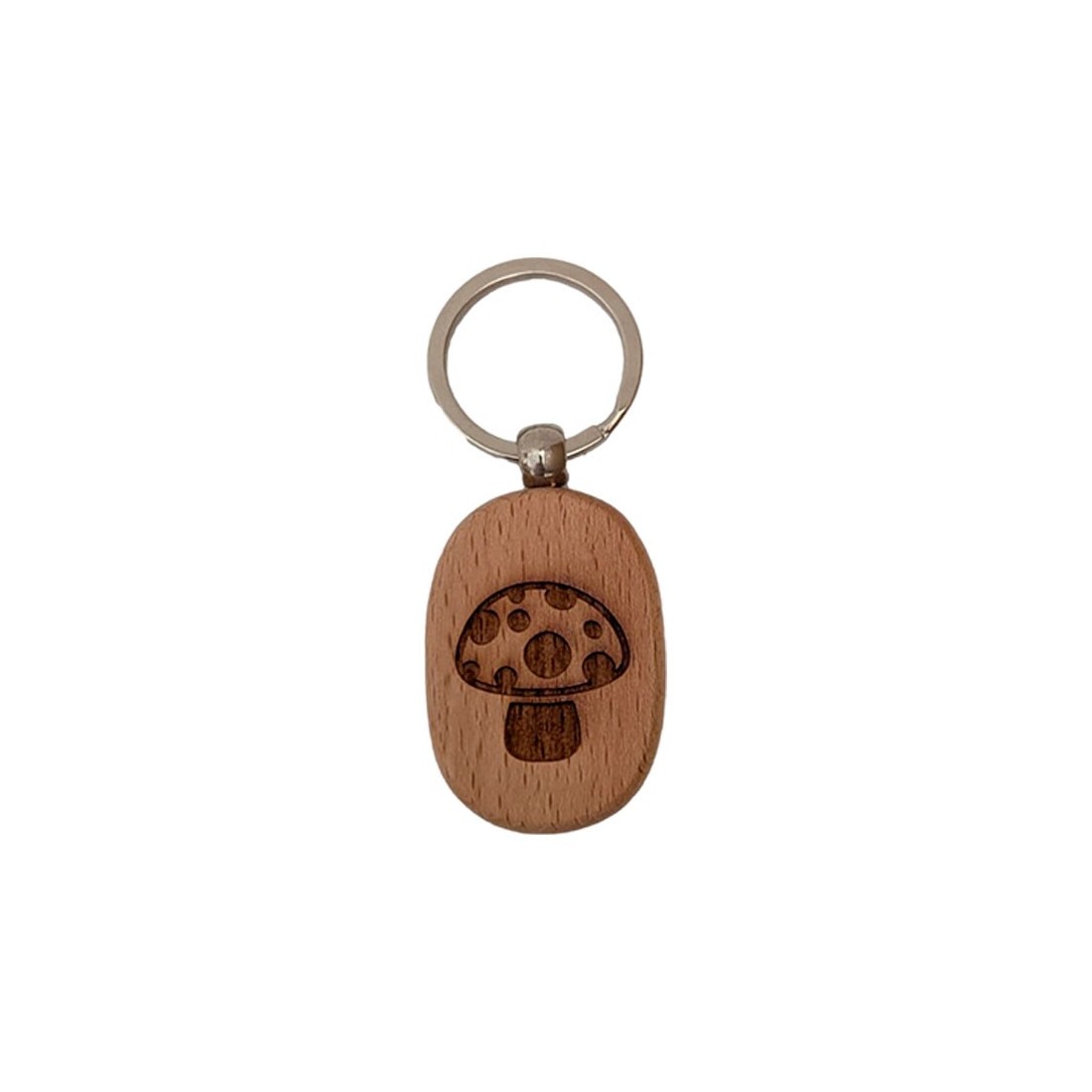 Customizable Oval Wood Keychain - Unique Gift Customizable Oval Wood Keychain - Unique Gift