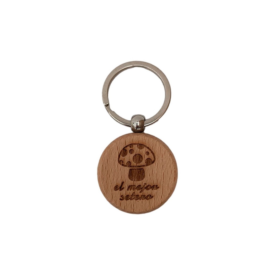 Customizable Round Wooden Keychain - Unique and Special Customizable Round Wooden Keychain - Unique and Special