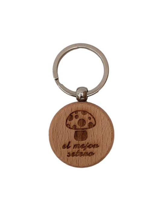 Portachiavi rotondo in legno personalizzabile - Unico e speciale Portachiavi rotondo in legno personalizzabile - Unico e speciale