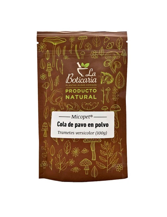 Cola de Pavo en polvo. 100 gr (Trametes versicolor) MicoPet