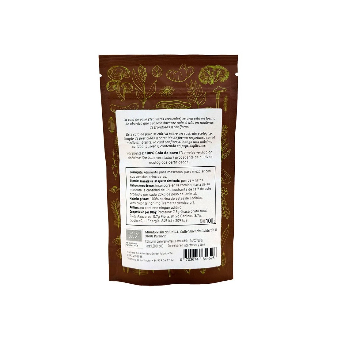 Polvere di Coda di Tacchino 100g - Integratore Naturale per Animali