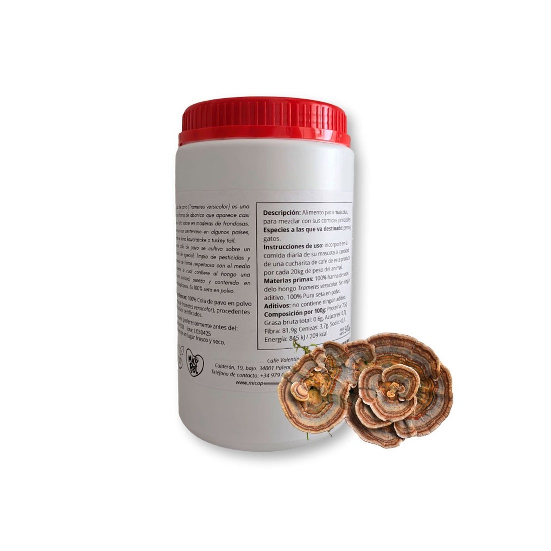 Polvere di Coda di Tacchino MicoPet 500 gr - Salute per Animali