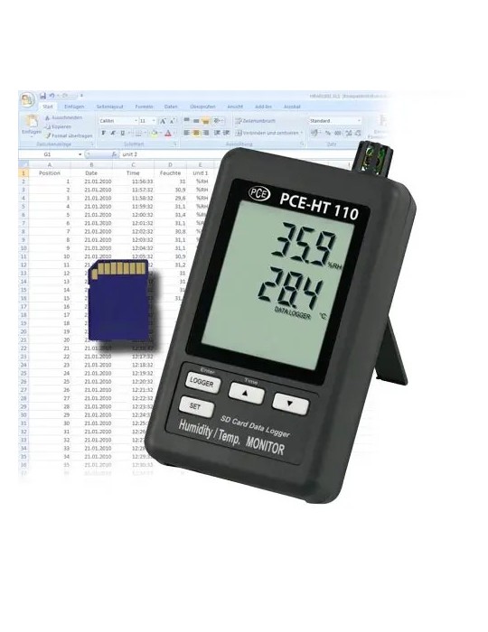 Termohigrómetro PCE-HT110: Precisión en Temperatura y Humedad Termohigrómetro PCE-HT110: Precisión en Temperatura y Humedad