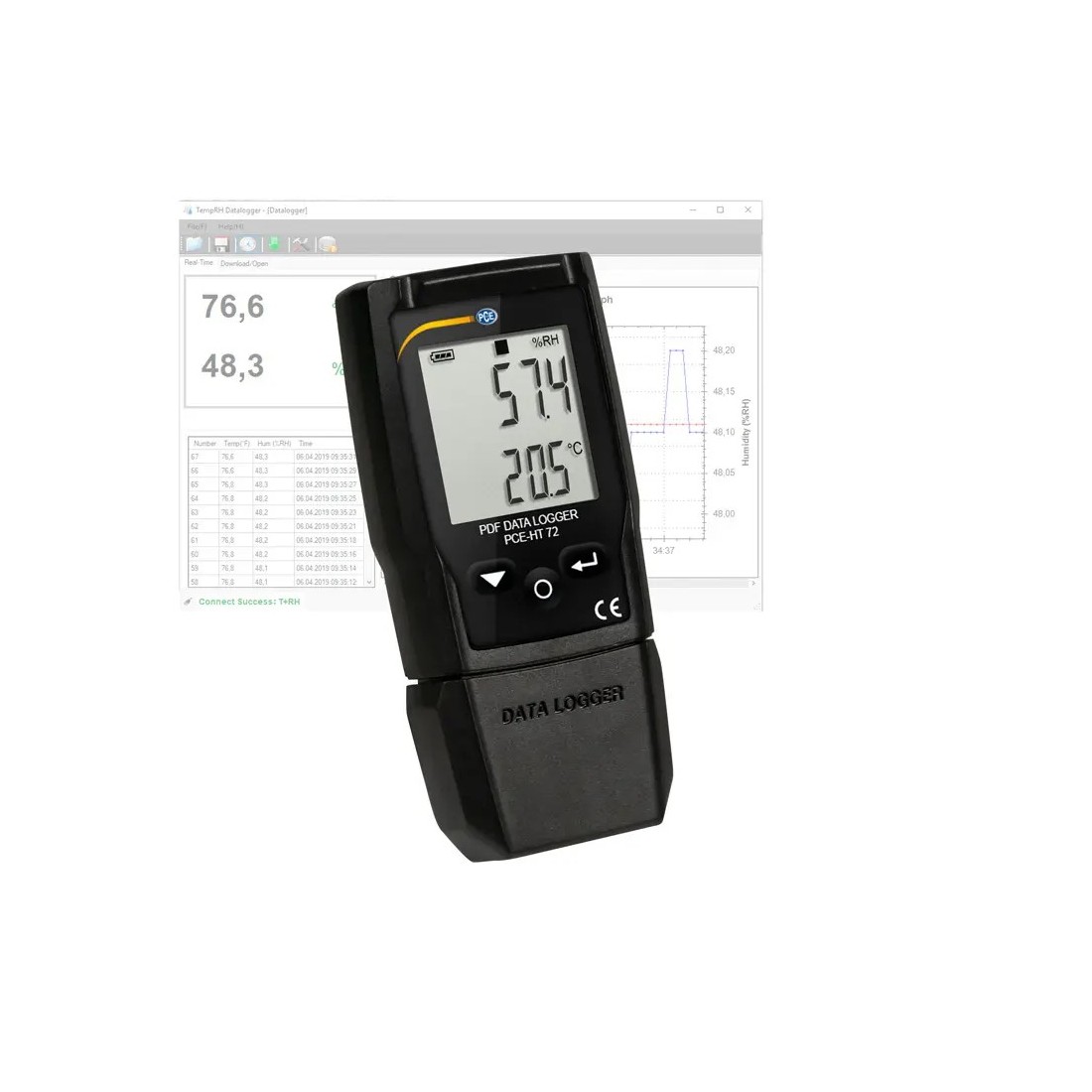 Registrador de datos USB PCE-HT 72 - Monitorea temperatura y humedad Registrador de datos USB PCE-HT 72 - Monitorea temperatura y humedad