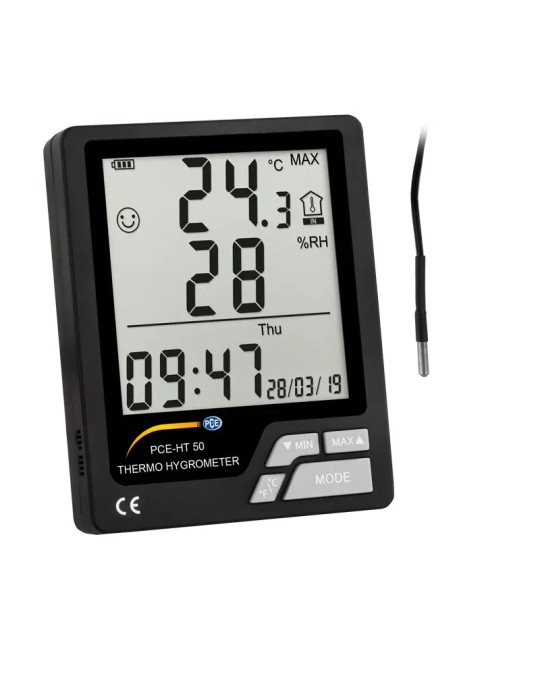 Termohygrometer PCE-HT 50: Temperatur- und Feuchtigkeitskontrolle Termohygrometer PCE-HT 50: Temperatur- und Feuchtigkeitskontrolle