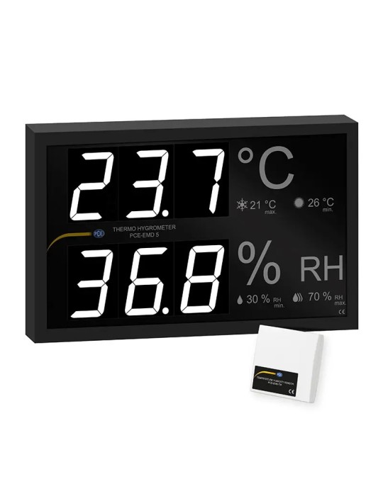 Termómetro PCE-EMD 5: Control Preciso de Temperatura y Humedad Termómetro PCE-EMD 5: Control Preciso de Temperatura y Humedad