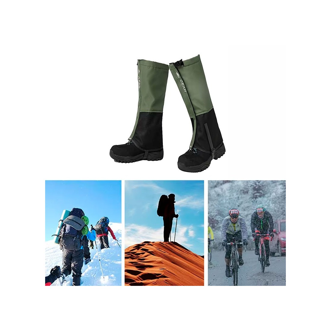 Guêtres Hautes Imperméables pour Ski et Randonnée