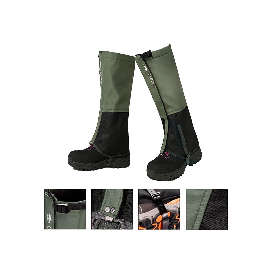 Waterproof High Gaiters for Skiing and Hiking