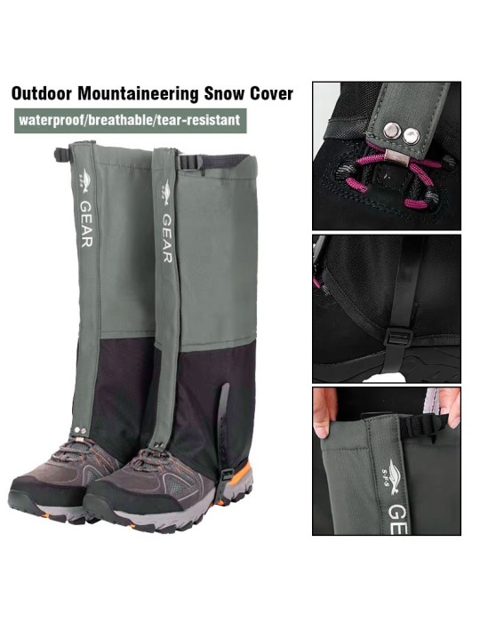 Waterproof High Gaiters for Skiing and Hiking