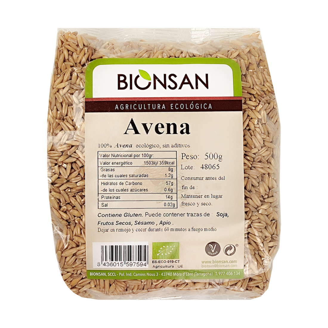 Organic Whole Grain Oatmeal 500g