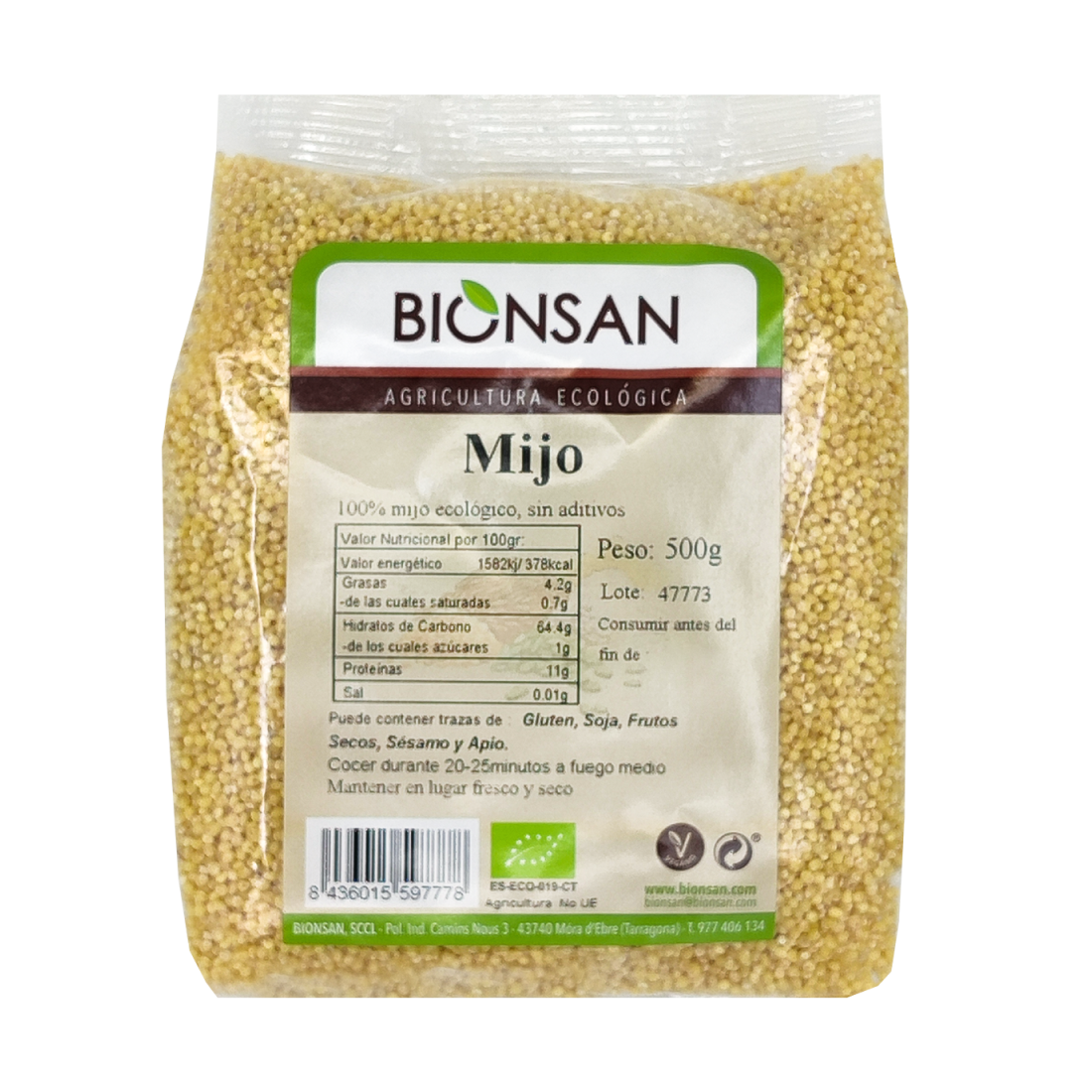 Mijo en Grano Ecológico 500 gr