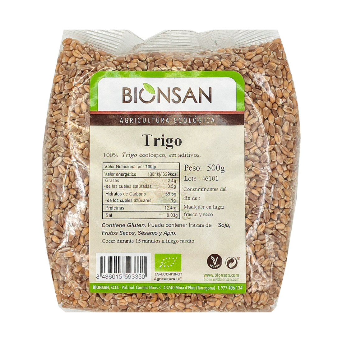 Trigo en Grano Ecológico 500 gr