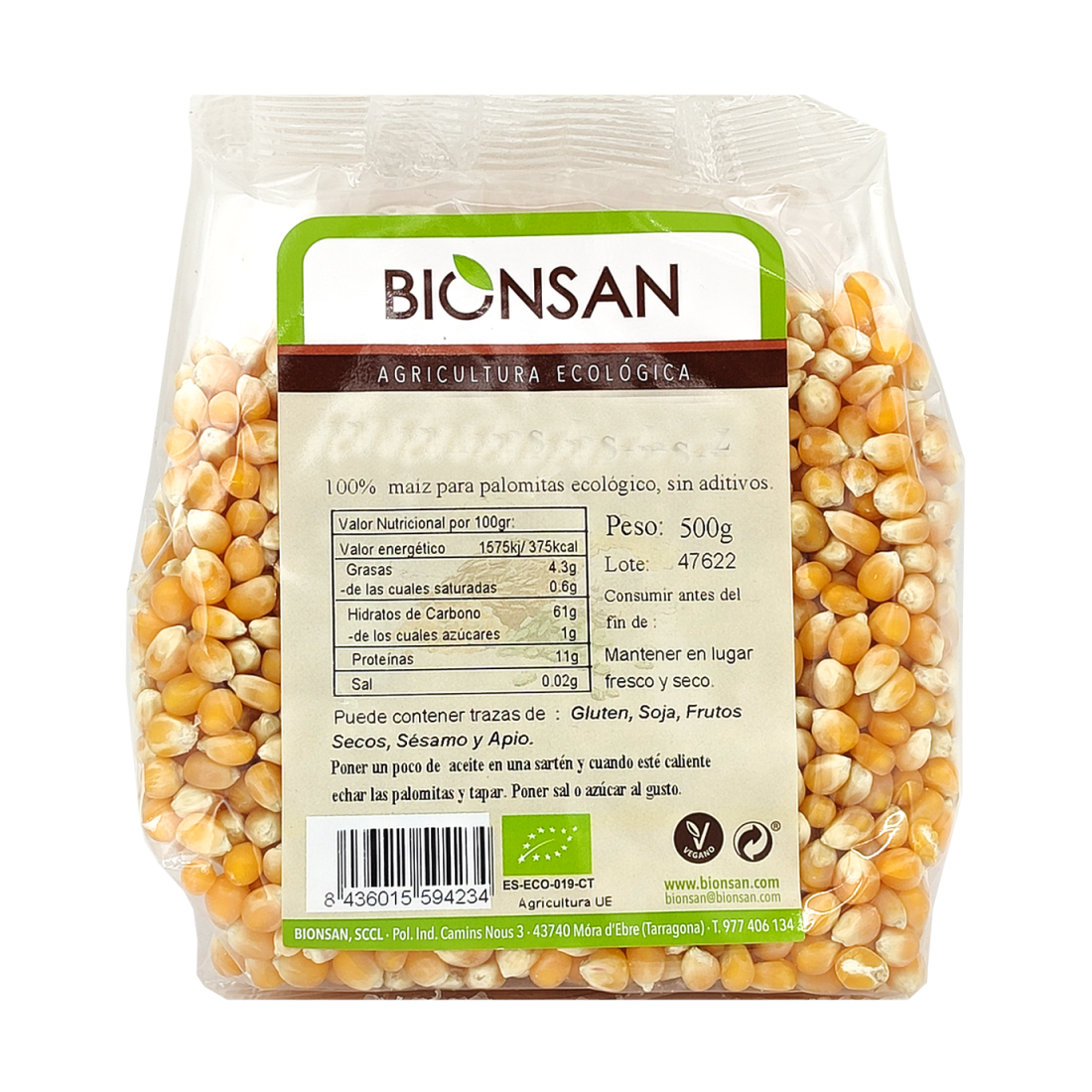 Maiz en Grano Ecológico 500 gr