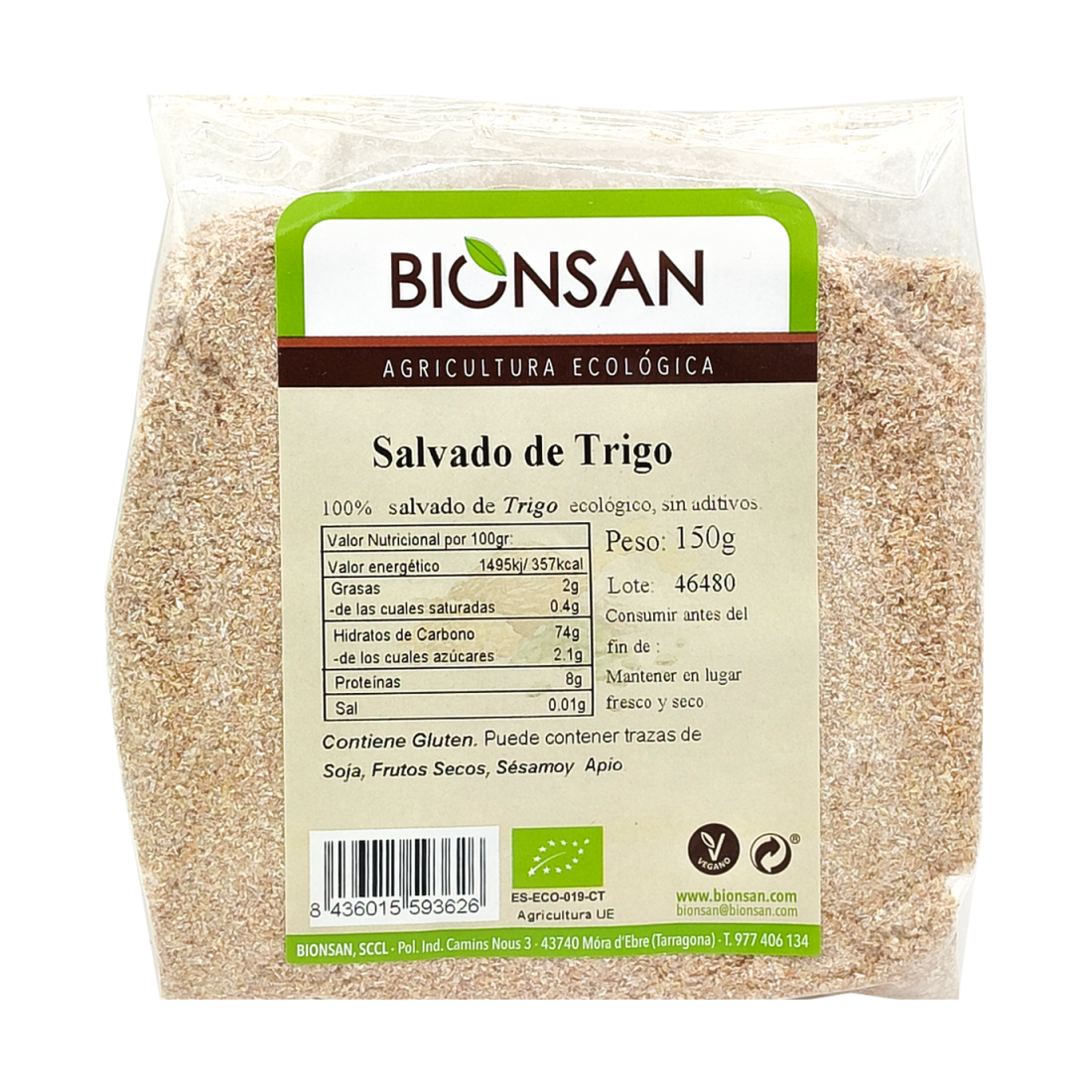 Salvado de Trigo Ecológico 500 gr
