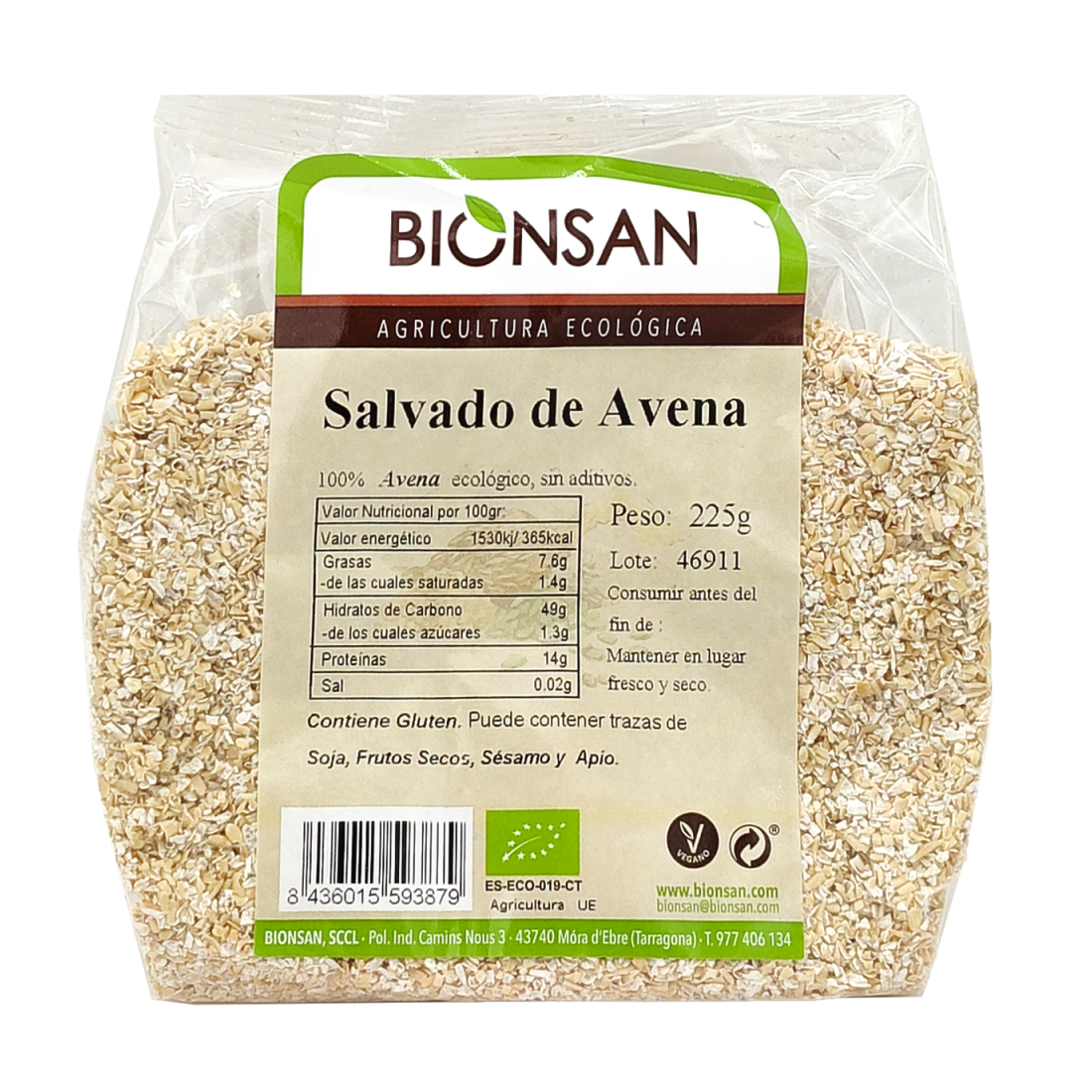 Salvado de Avena Ecológico 500 gr