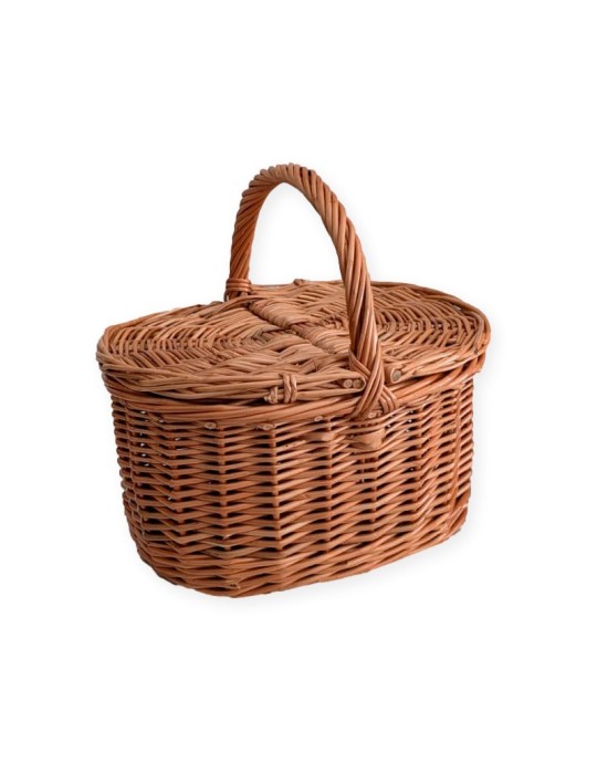 Cesta con tapas de mimbre pequeña 08 | 32x25 cm y 660 gr de peso
