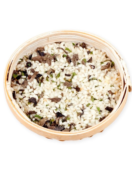 Trompeten-der-Toten-Risotto – Einzigartiges Gourmet-Erlebnis Trompeten-der-Toten-Risotto – Einzigartiges Gourmet-Erlebnis
