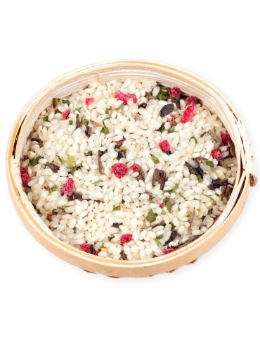 Risotto Tubette Nere e Lamponi - Sapore Unico Gourmet